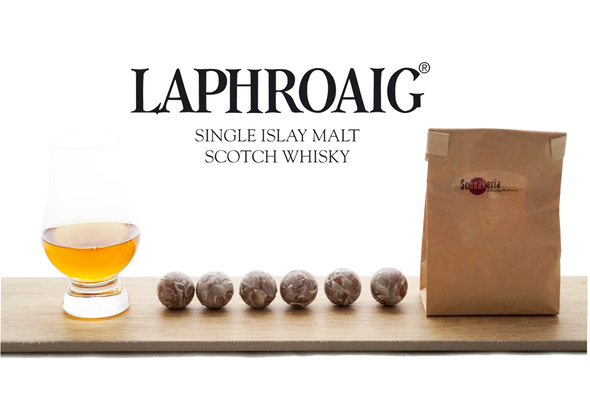 Whiskypralinen mit Laphroaig Quarter Cask