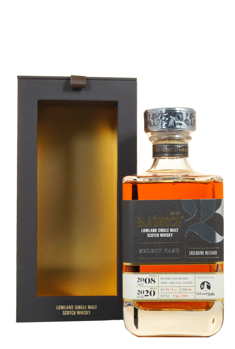 Bladnoch „Vibrant Stills“ Red Wine Cask, 2008, 12 Jahre, 56,1 %