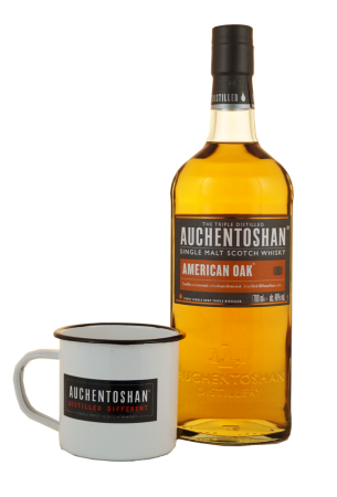 Auchentoshan American Oak mit Kaffeebecher