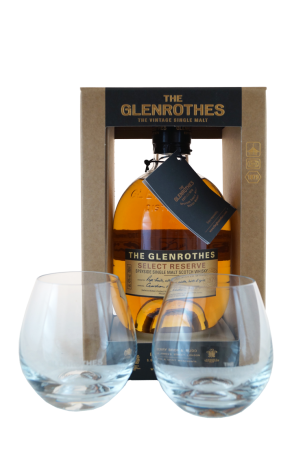 Glenrothes Select Reserve Geschenkpackung mit zwei Whiskytumblern