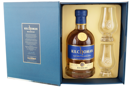 Kilchoman Machir Bay 2015 Geschenkpackung mit 2 Glencairngläsern